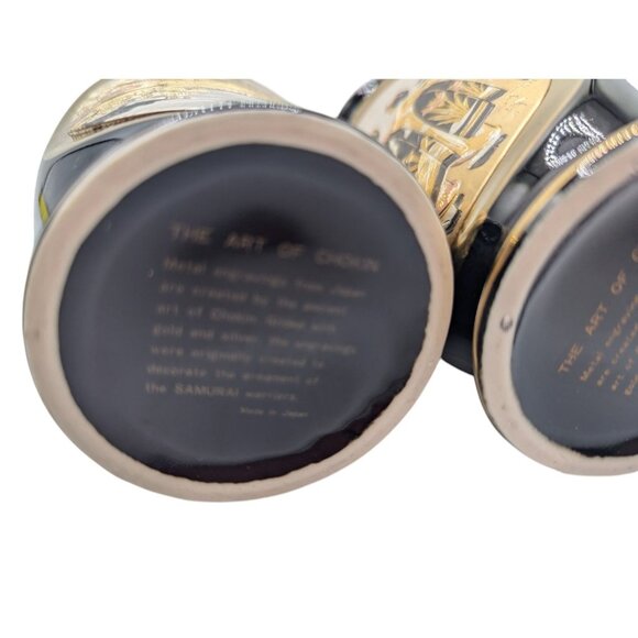 Vintage Japanese Chokin Gilded Pair of vases birds floral Geisha motif circa mid - Picture 7 of 12